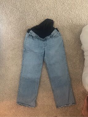 Abercrombie & Fitch Light Wash Straight-Leg Women's Jeans MATERNITY